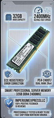  32GB DDR4 2400MHz ECC Registered RDIMM 2Rx4 PC4-2400T SH4097RD420472SBV