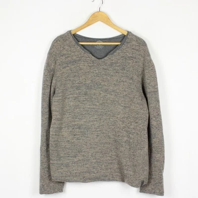 Pull homme REPLAY taille XL col V gris laine polyamide - Photo 1/4