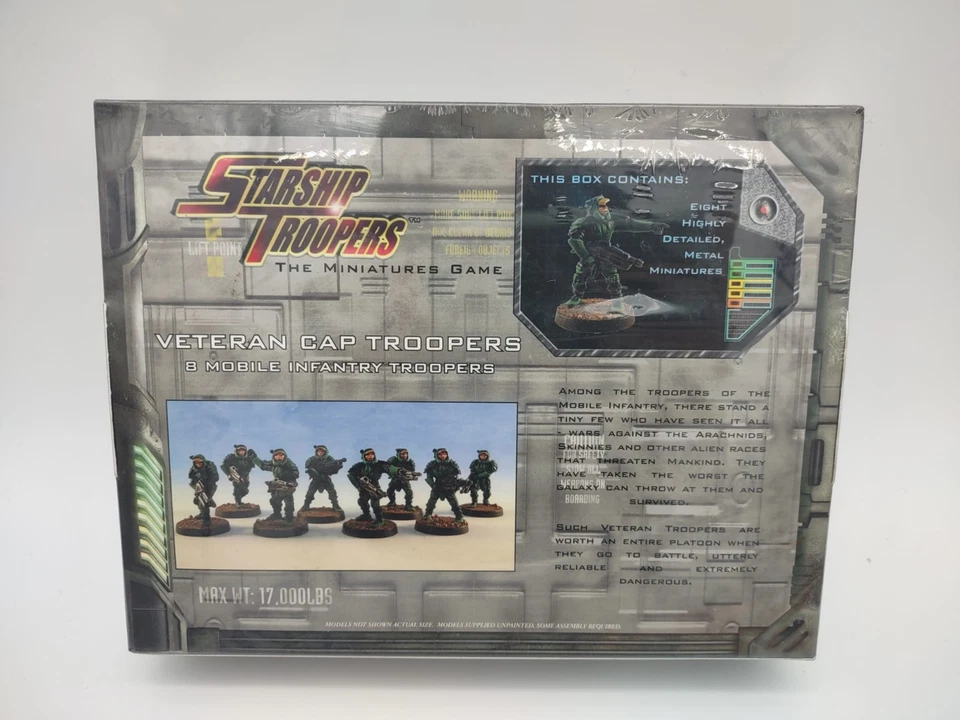 Starship Troopers METAL Miniatures VETERAN CAP TROOPERS box Mongoose Publishing - Image 2 of 3