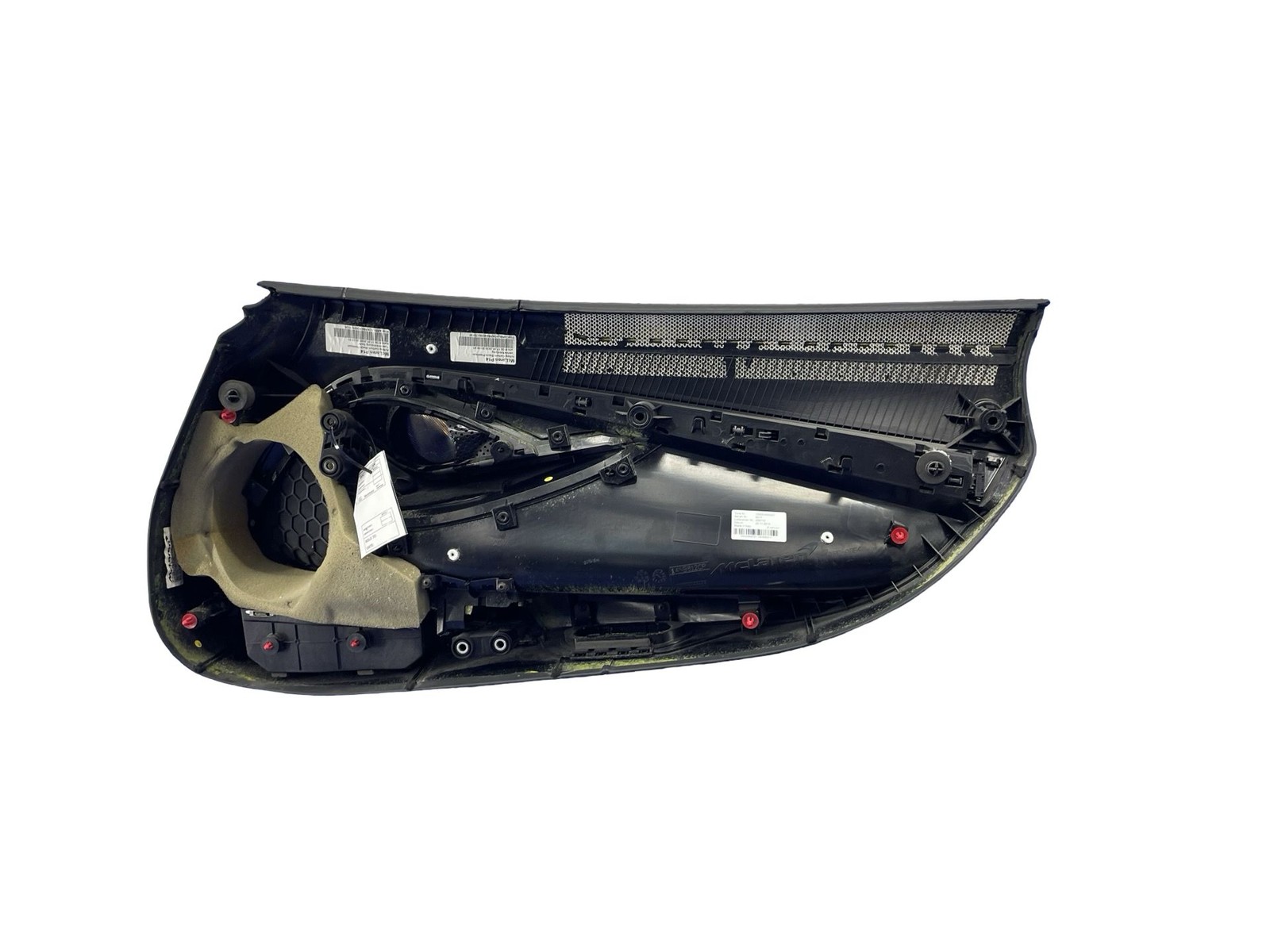 2018-2023 MCLAREN 720S FRONT LEFT INTERIOR DOOR TRIM COVER PANEL BLACK LEATHER