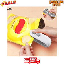 Rechargeable Mini Bag Sealer, 2 in 1 Heat Sealer Machine w/Cutter For Fresh Food