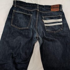 Momotaro Jeans W34 Selvedge Denim Pants Indigo Made in Japan Red Line
