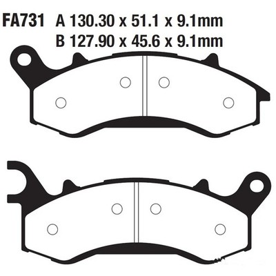 Bremsbelag EBC FA731TT Standard für Lexmoto Ricambi 125 CBS Bj. 2018