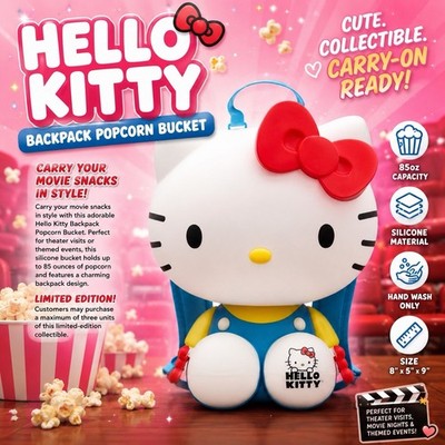 Hello Kitty Mini Backpack AMC Theaters Popcorn Bucket Sanrio Collab Brand New
