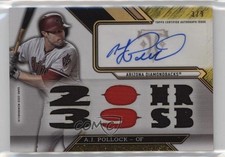 2016 Topps Triple Threads Relics Gold 3/9 AJ Pollock #TTAR-AP4 Auto 0c6