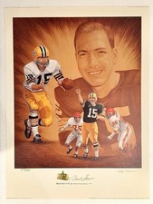 RARE GREEN BAY PACKERS BART STARR SIGNED LITH...