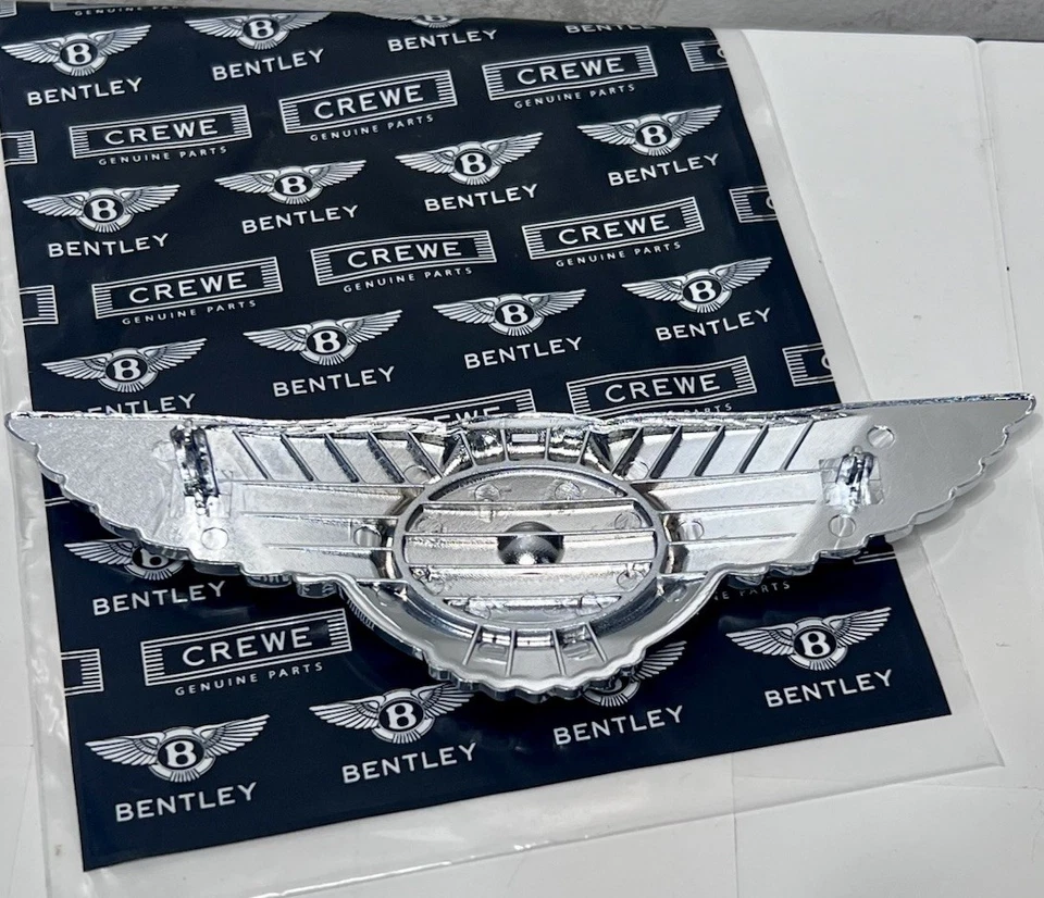 Bentley Continental GT GTC Flying Spur emblema parrilla delantera insignia de ala OEM Foto 2 de 3