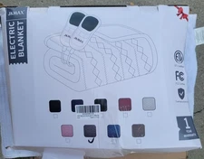 JKMAX Heated Electric Blanket Queen Size-84"x90". 10 Settings. Damaged Box