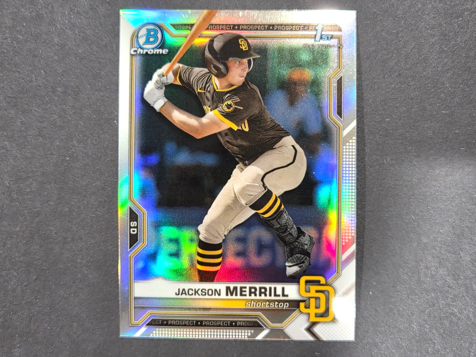 Jackson Merrill 2021 Bowman Chrome Draft REFRACTOR #BDC-119 1ST BOWMAN