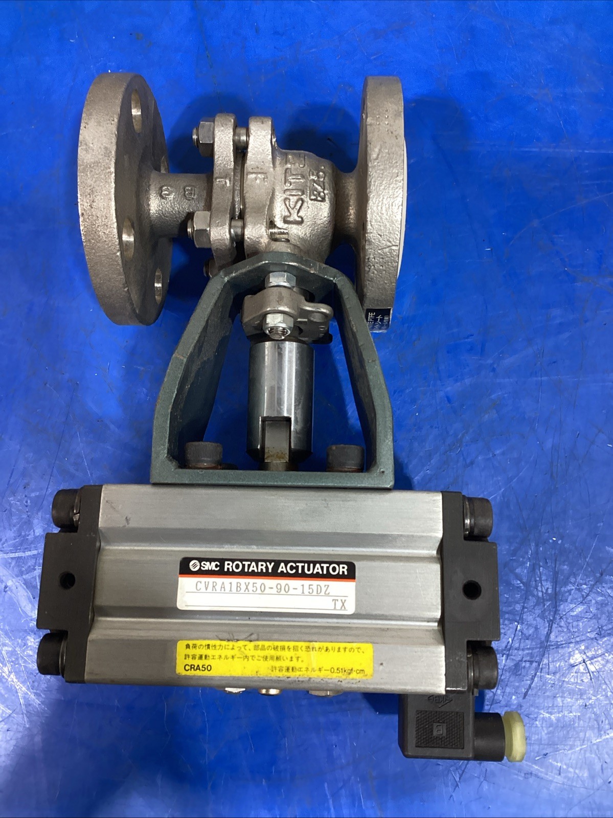 SMC ROTARY ACTUATOR CVRA1BX50-90-15DZ W/KITAZAWA 10K-15SCS12 VF3120-X14