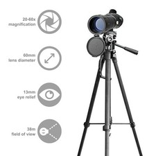 20-60x60 Spotting Scope Telescope Adjustable Focus Bird Watching Wildlife Nature