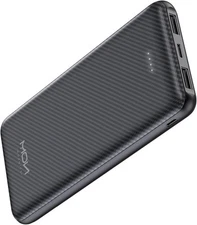 MOXNICE Power Bank Portable Charger 10000mAh USB-C in/Out, 5V/3A Black 