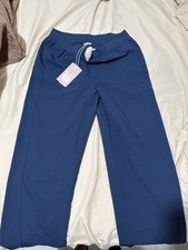 FIGS Tansen Men's Scrub Pants Size M Blue Brown Teal Polyester Solid