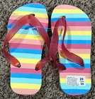 1 Pair Girls US Size 11.5/12.5 Rainbow Caucho Eva Flip Flops Pool Sandals Beach — photo 4