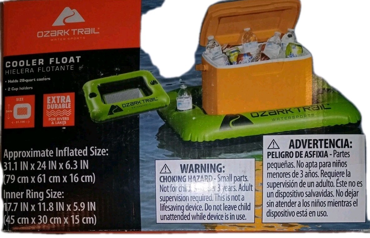 Float Holds 24-48 Quart Coolers 2 Cup Holders