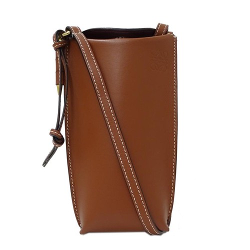Loewe Gate Pocket Anagram Brown Shoulder Bag #329
