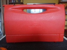 Used Red Plastic Meccano Carry Case - Undamaged - Clips work well