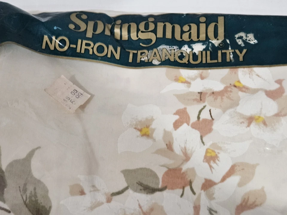 Vintage~Springmaid No-Iron Tranquility~Twin Flat Sheet~Key Largo~New in Package - Image 3 of 4