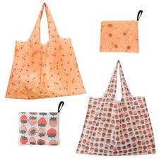 Extra Large 50lbs Foldable Reusable Shopping Bags kitchen X-Large 2 Pink