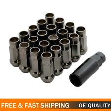 20 TITANIUM Super Tuner Lug Nuts With Key Acorn 12x1.5 Extended LUG