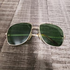 Vintage Solarmate Green Lens Metal Frame Sunglasses
