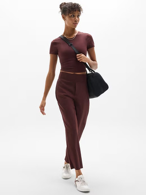 Athleta 8 (M MEDIUM) Endless High Rise Pant, Garnet Burgundy Active Work Pants