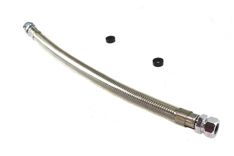 Línea de combustible cruzada de acero trenzado para Harley Davidson Foto 4 de 4