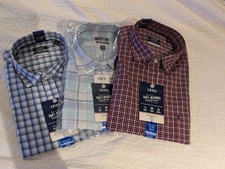 3 NWT Izod Men  s Soft Wash Essentials Dress Shirts Large Regular Fit