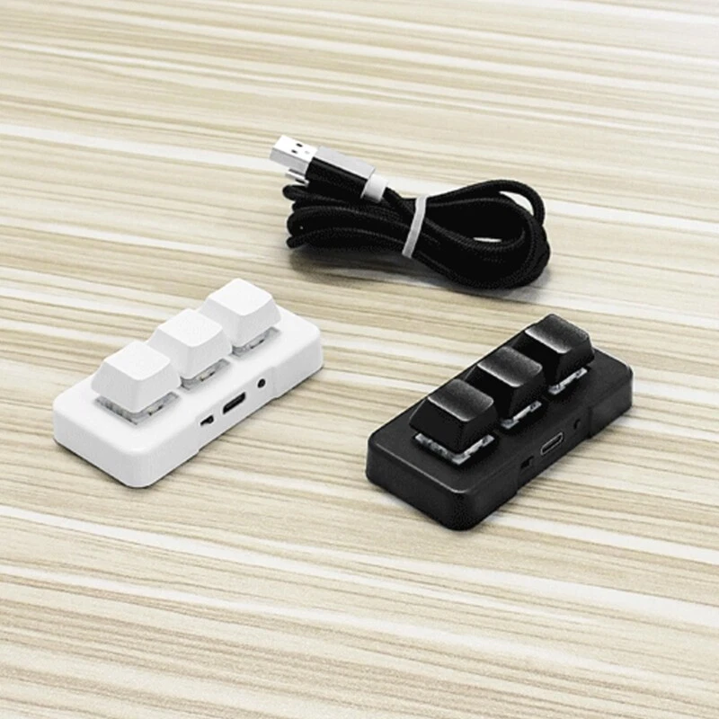 3 Keys Type-C RGB Keypad Macro Programmin Keys Esports Game Mini Keyboard - Image 3 of 4