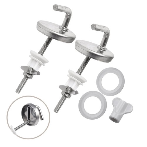 For Imperial Ware Toilet Seat Hinges Screw Bolt Stainless Steel HS0502 Bend Top - Picture 4 of 14