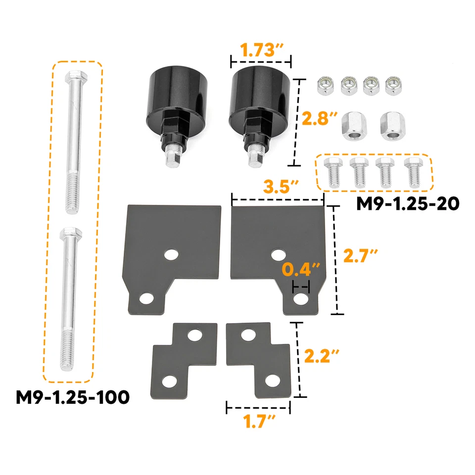 Fit Polaris Sportsman 450 570 800 2" Full Riser Front Rear Suspension Lift Kit - Imagem 4 de 4