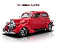 1935 Ford Sedan Slantback Metal Sign 9 X 12 Or 12 X 16