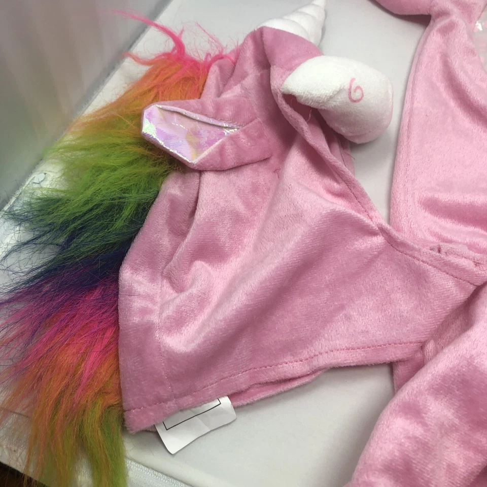 Disfraz Unicornio 12-18M Bebé Con Capucha Halloween Rosa Rubíes Vestir Fantasía Foto 2 de 4