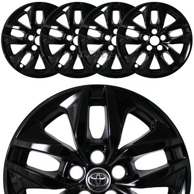 4 fit Toyota Sienna LE XLE 2021-2025 Black 17'' Wheel Skins Rim Covers Hub Caps