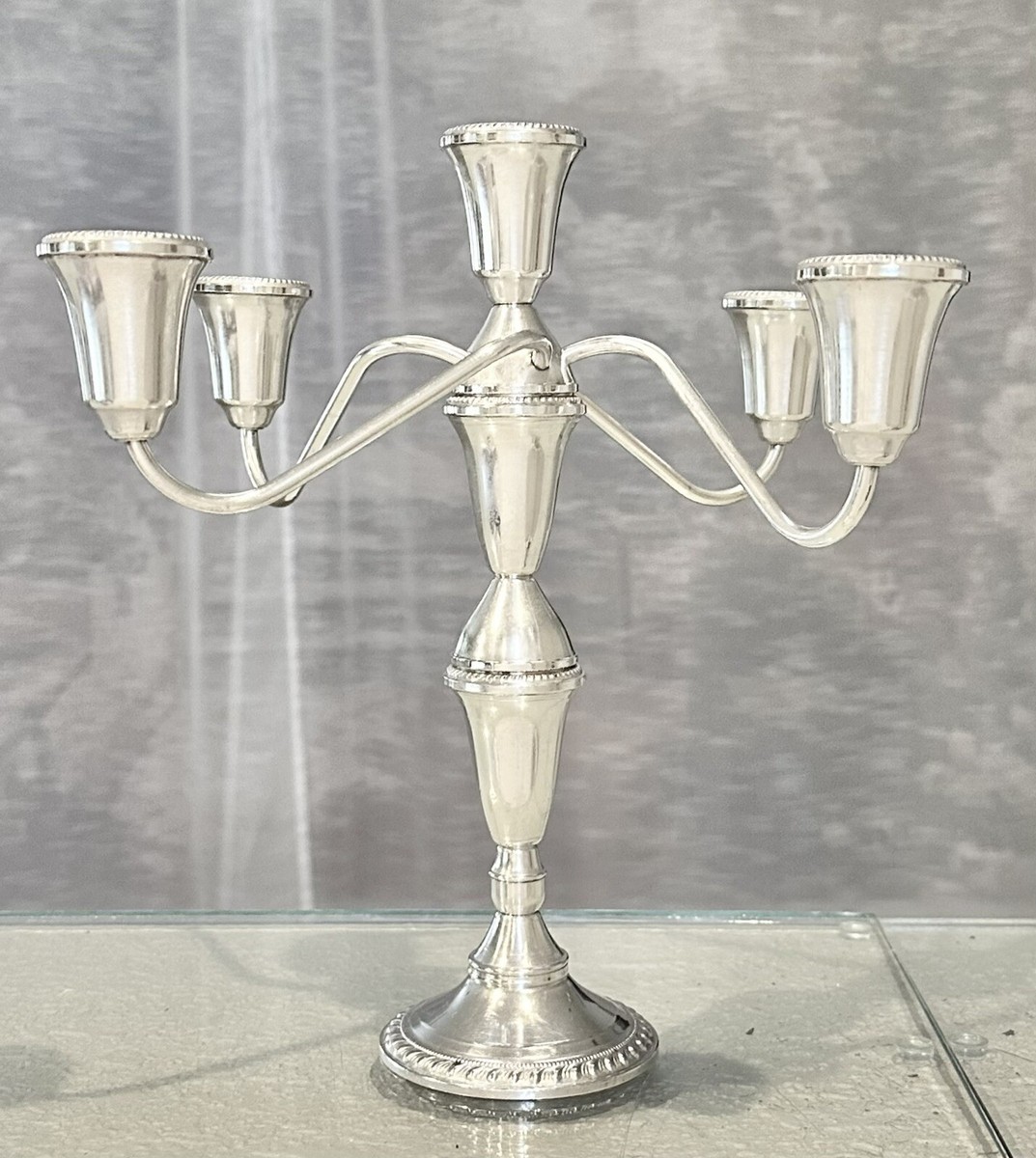 アメリカ製 Duchin Creation スターリングキャンドルスタンド Sterling Silver Candelabra Duchin Creations 5 Arm Sterling Taper