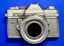 QL FT Digital Film Camera Figural Cutout Photo Photographers Belt Buckle