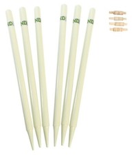 ND Wooden Cricket Wickets 6x Stumps & 4x Bails Natural Color With Bag FULL SIZE