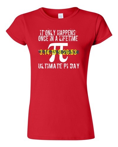 Junior It Only Happens Once In A Lifetime Ultimate Pi Day Math DT