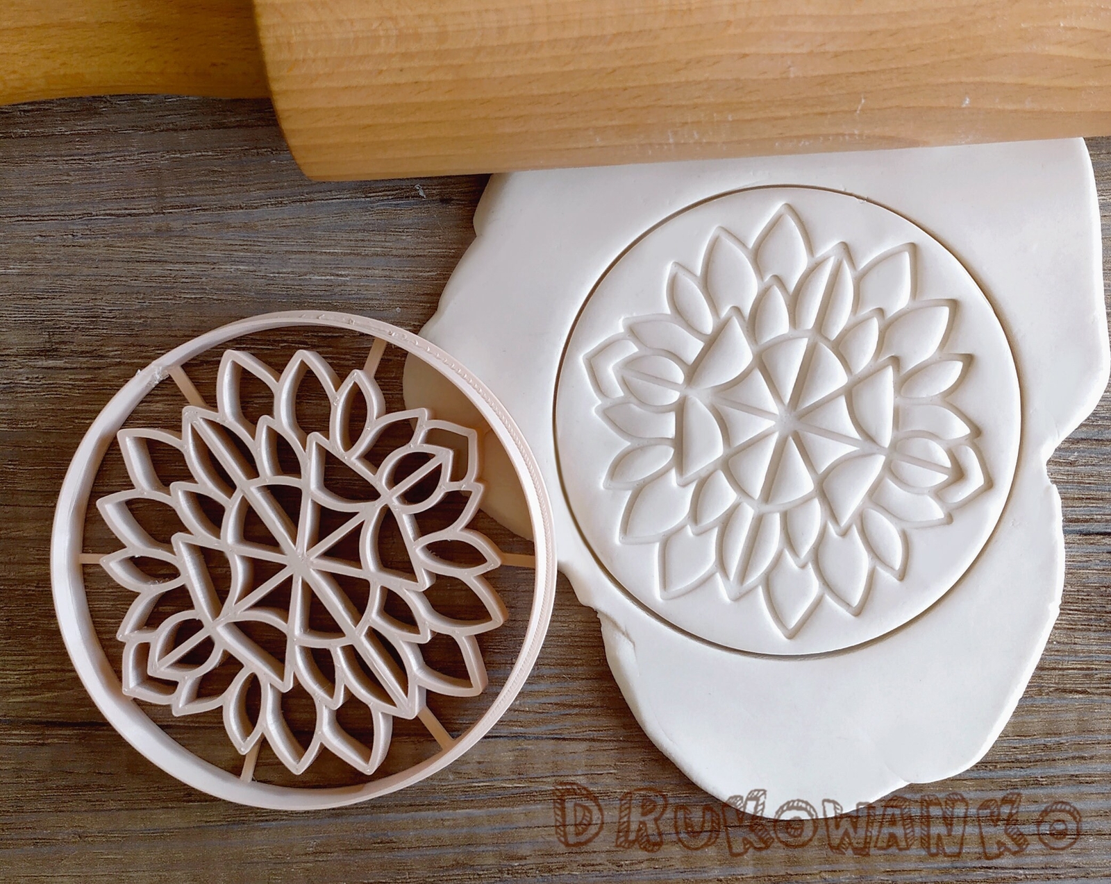 Magic Fantasy Crystal Glyph Cookie Cutter for Symbolic Decor