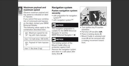 2015 BMW R 1200 RS USA owner's manual - Picture 9 of 10