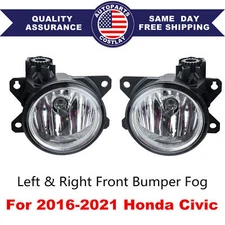 2016-2021 For Honda Civic Driver & Passenger Side Front Fog Light Assembly