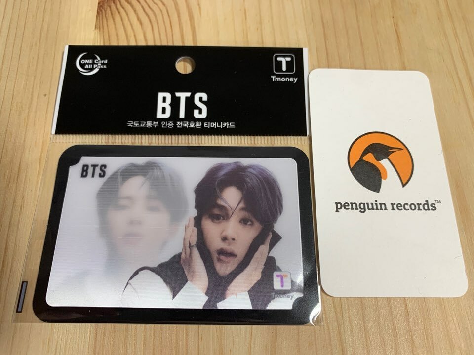 BTS - CU 2ND T-MONEY 2020 LENTICULAR KOREA TRANSPORTATION CARD V