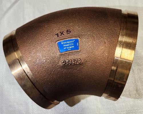 6 " GROOVE 45° COPPER ELBOW-MODEL: C11  