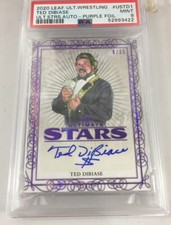 Ted Dibiase 2020 Leaf Ultimate Wrestling Stars Auto Purple Sn 6/35 Psa 9 Pop 1 