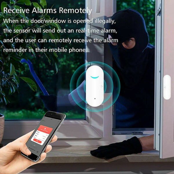 Alternate view of Smart Wi-fi Home Window Security Alarm Sensor System Alexa Google Tuya App
