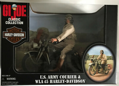VINTAGE GI JOE US ARMY COURIER WITH WLA 45 HARLEY DAVIDSON VINTAGE GI JOE US ARMY COURIER WITH WLA 45 HARLEY DAVIDSON
