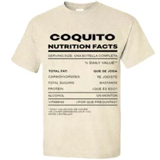 Coquito Facts Label T shirt Size XL