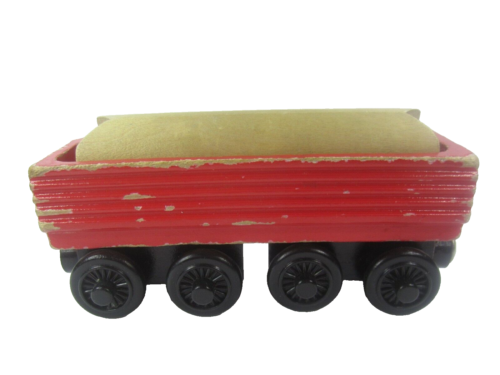 Sawmill Log Car Red & Log w/ Magnet Thomas & Friends Wooden Railway Train 1999 - Picture 1 of 12