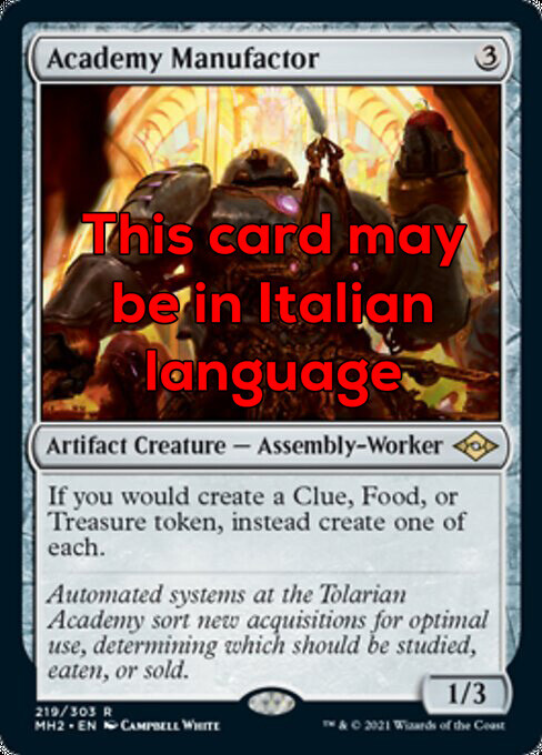 MTG ACADEMY MANUFACTOR FOIL EXC - MANUFATTORE DELL'ACCADEMIA