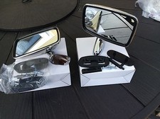 Classic Tex Style Door Mirrors , Stainless Steel Complete With Fix Kits Pair